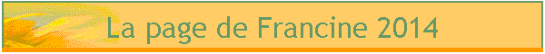 La page de Francine 2014
